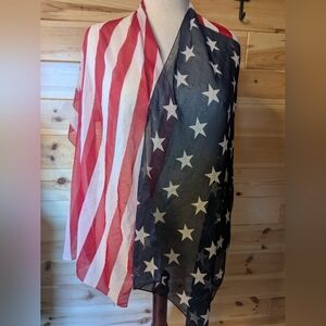 Scarf Shawl Red/White/Blue Patriotic American Flag